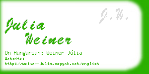 julia weiner business card